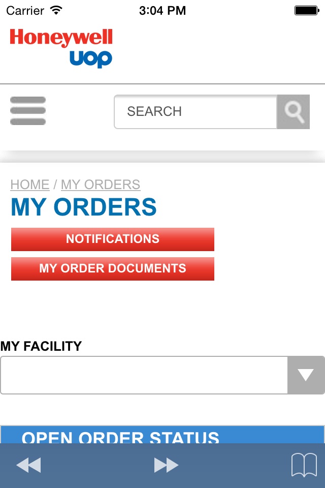 UOP Order Status screenshot 2