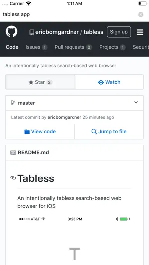 Tabless screenshot 2