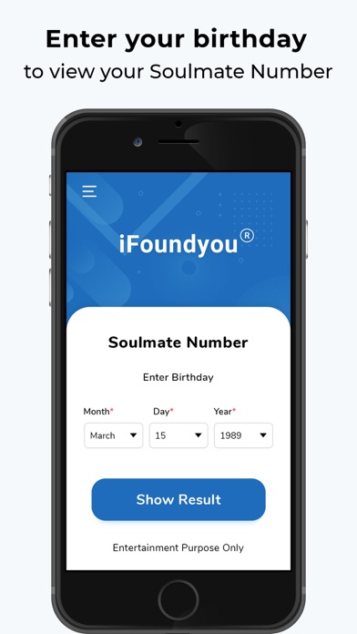 Screenshot #2 pour Ifoundyou®  Soulmate Number