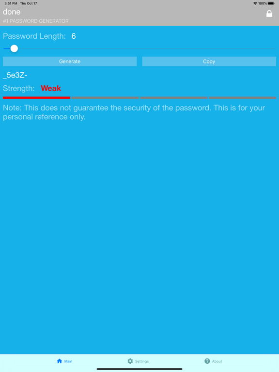 #1 Password Generator iPad screenshot 7 - Productivity app