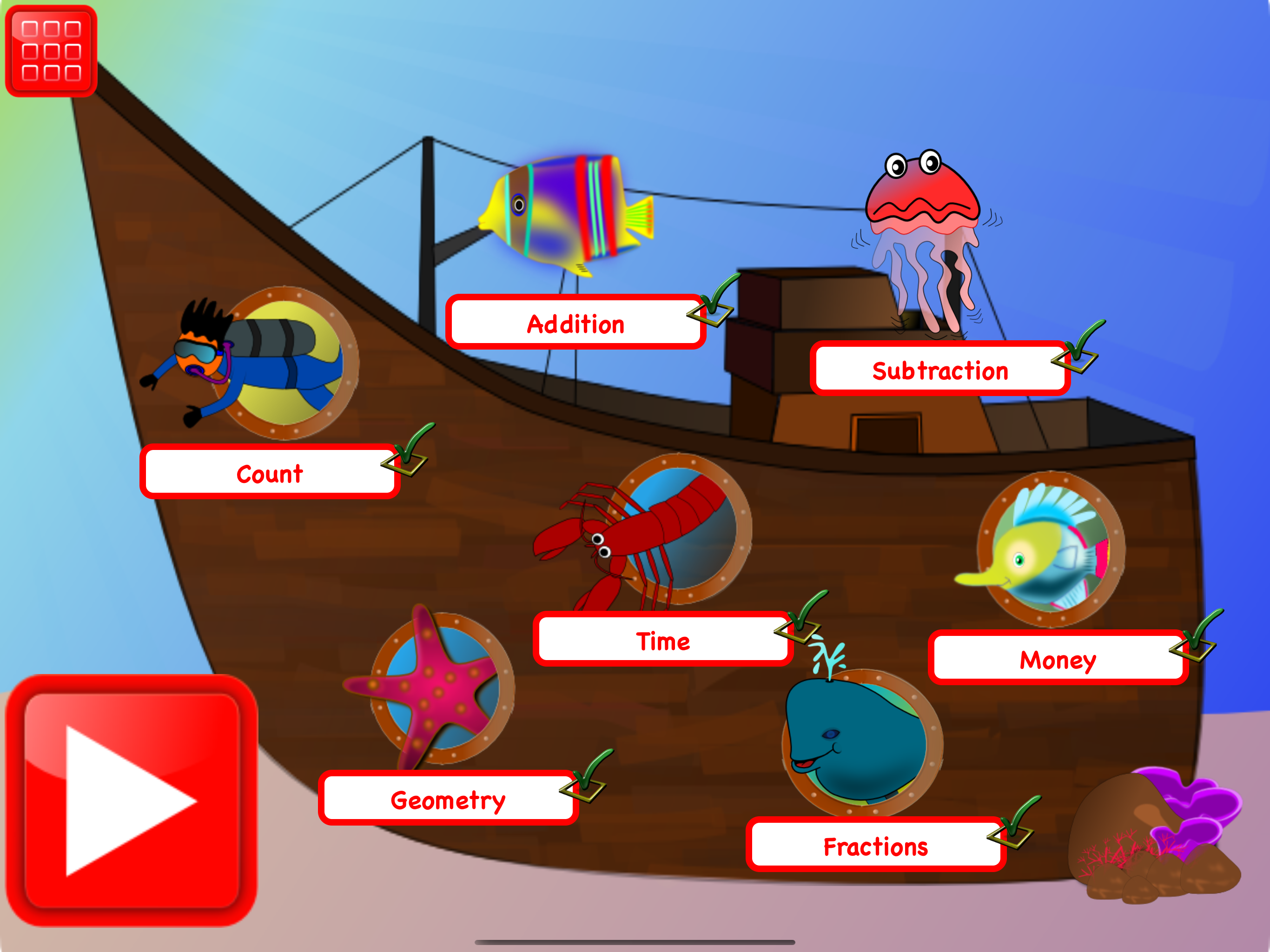 First Grade Math Games Lite