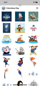Columbus Day Stickers screenshot #1 for iPhone