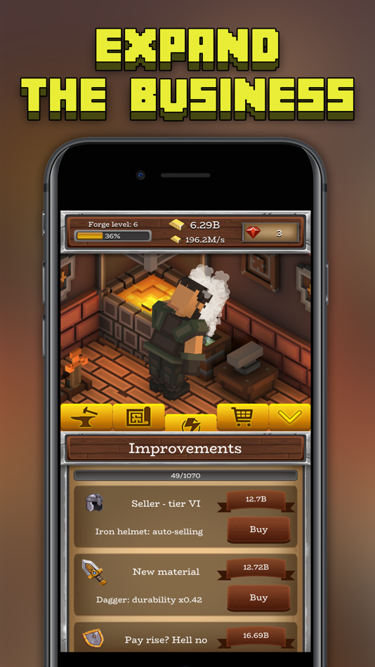 #4. ForgeCraft - Idle Tycoon (iOS) 由: Robert Grzybek
