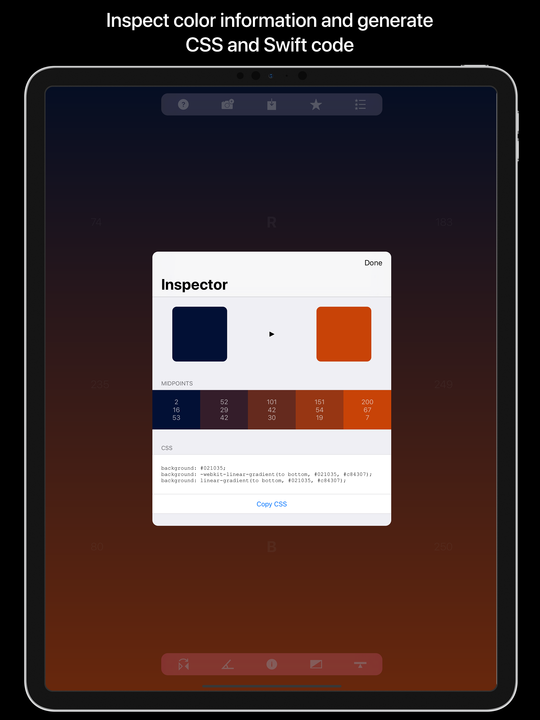 Ombre: gradient generator