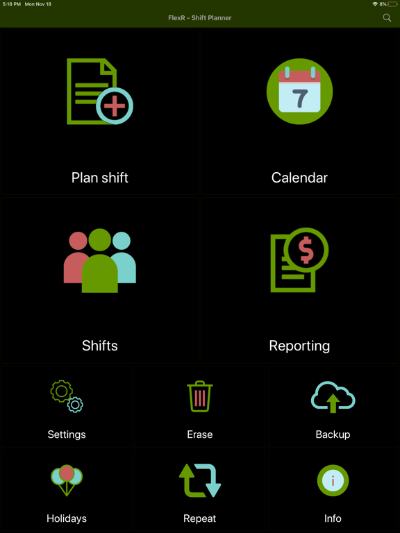 FlexR (Shift planner) iPad screenshot 8 - Business app
