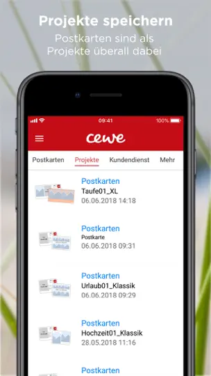 Screenshot von Cewe Postcard auf dem iPhone 4