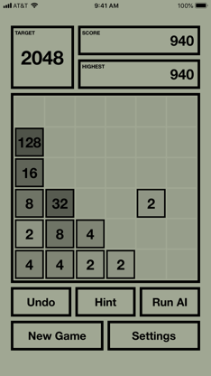 2048X AI - 2048 with AI solver screenshot 2