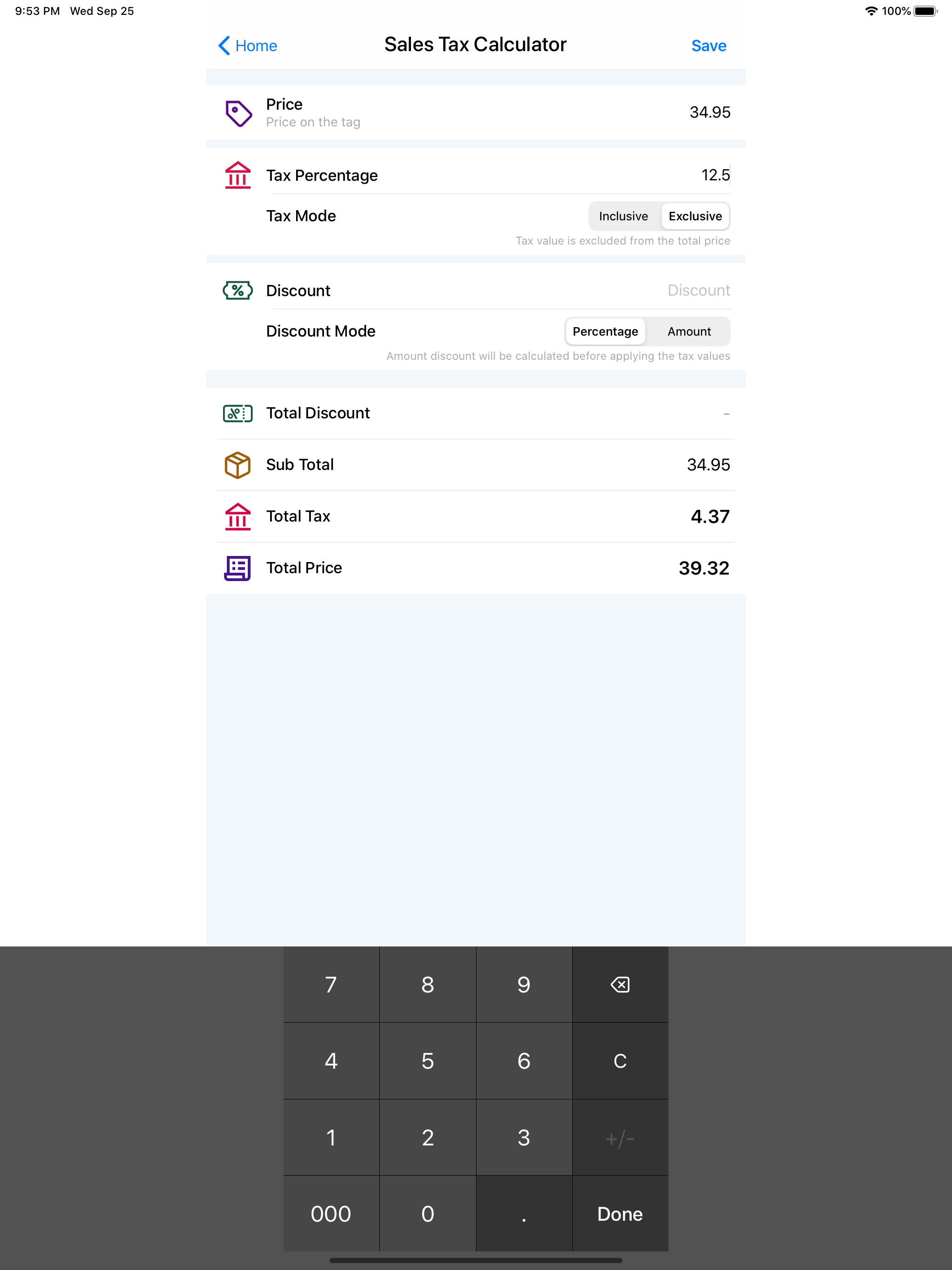 Home Calculator