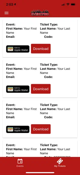 Game screenshot EventPro - Event Tickets hack