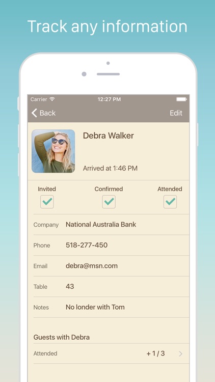 Guest List Organizer.