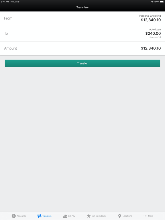 Treasury Department FCU iPad screenshot 4 - Finance app