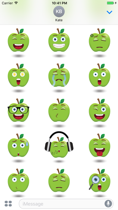 Screenshot #1 pour Sticker Me: Green Apple Faces