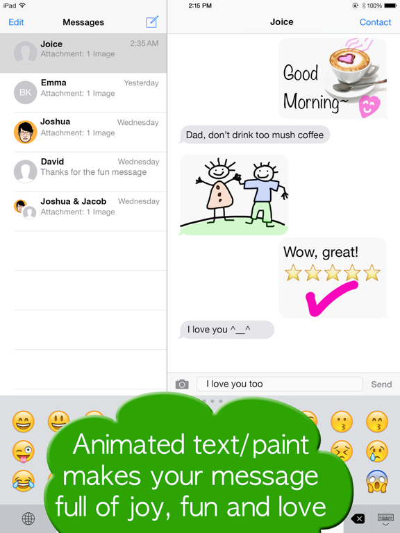TrueText-Animated Messages iPad screenshot 4 - Social Networking app