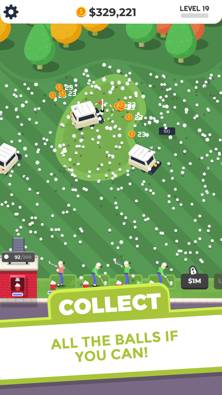 Golf Inc. Tycoon iOS Mod IPA screenshot 1 - iOS game interface