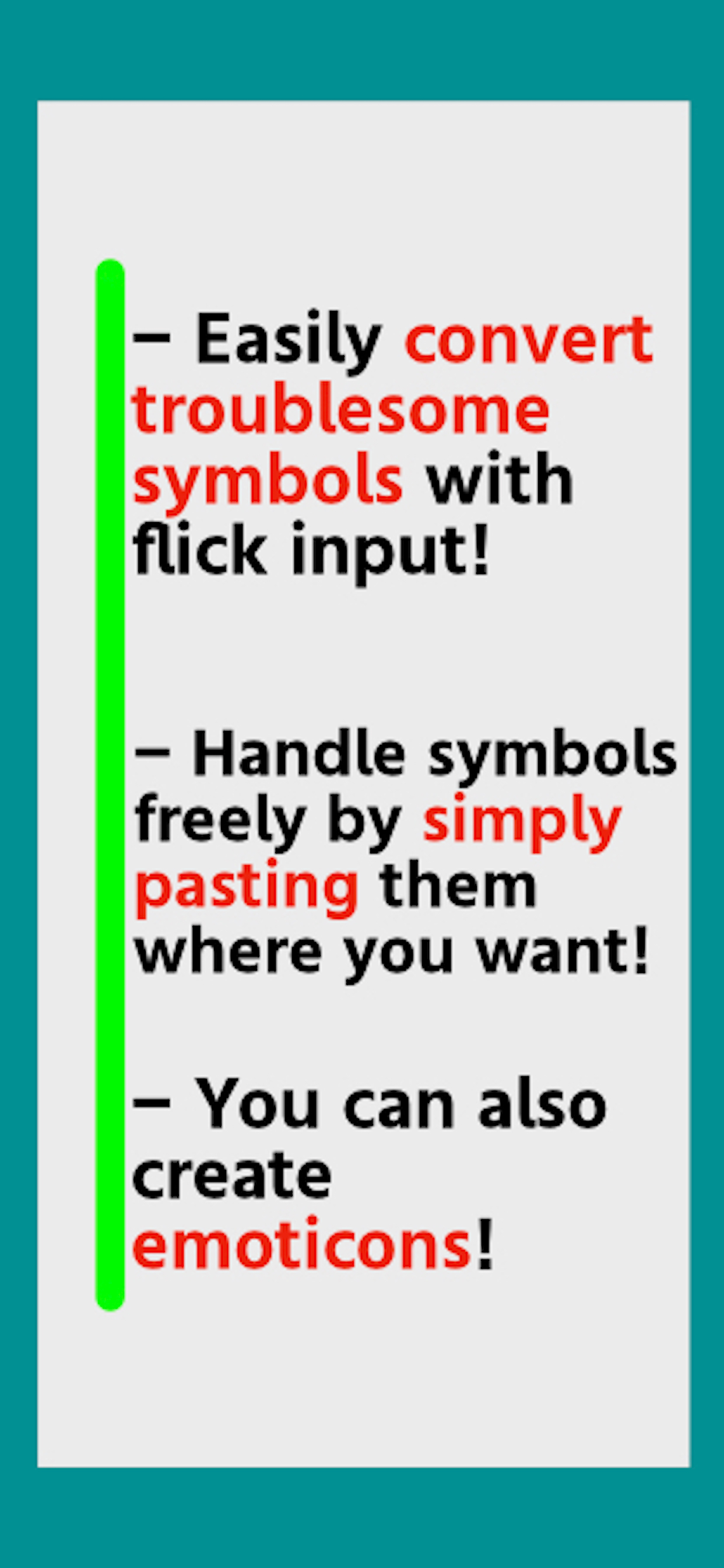 Enter symbols easily!