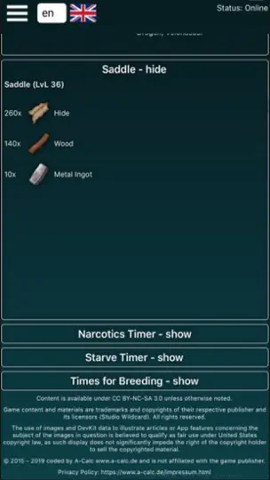 Capture d'écran de A-Calc Pro Pour Ark Survival sur iPhone 4