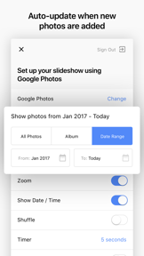SoloSlides for Google Photos screenshot