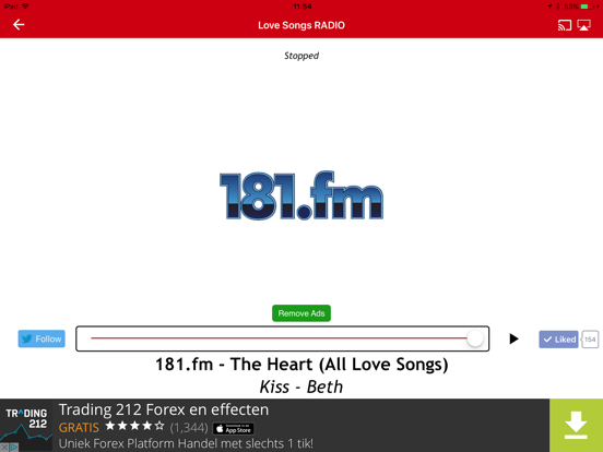 Love Songs & Valentine RADIO iPad screenshot 4 - Music app