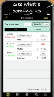 bill assistant pro iphone screenshot 2