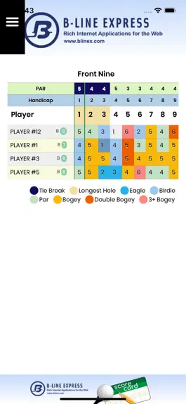 Game screenshot B-line Score Card apk