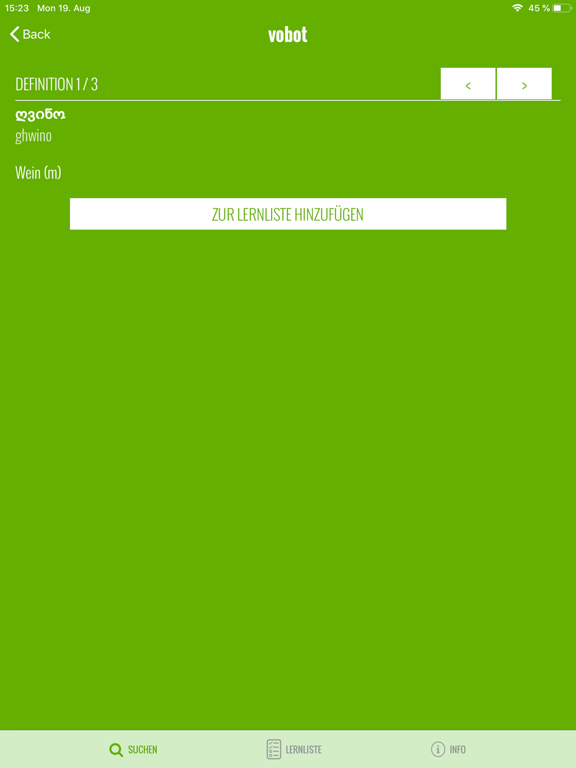 Screenshot #5 pour vobot Georgisch