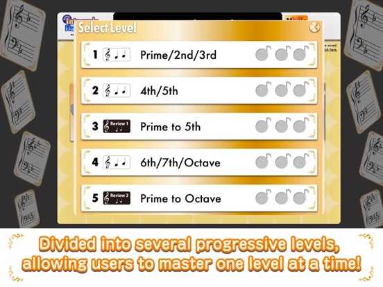 Bastien [Interval] Flashcards iPad screenshot 3 - Music app