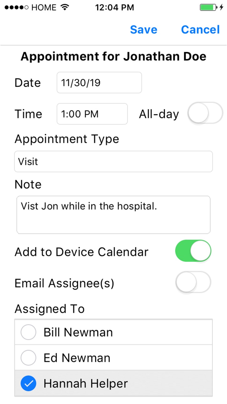 iPhone screenshot