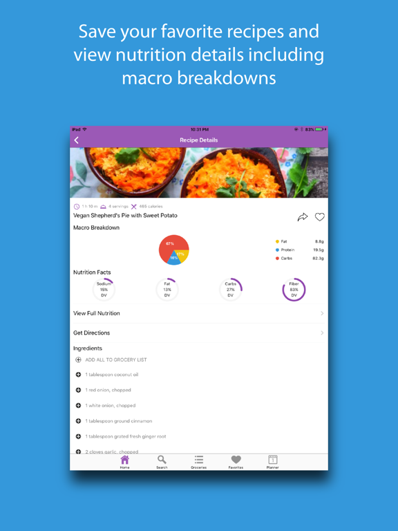 Vegan Eats iPad screenshot 4 - Food & Drink app