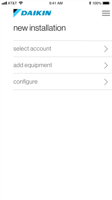 Daikin IAQ Installer Screenshot