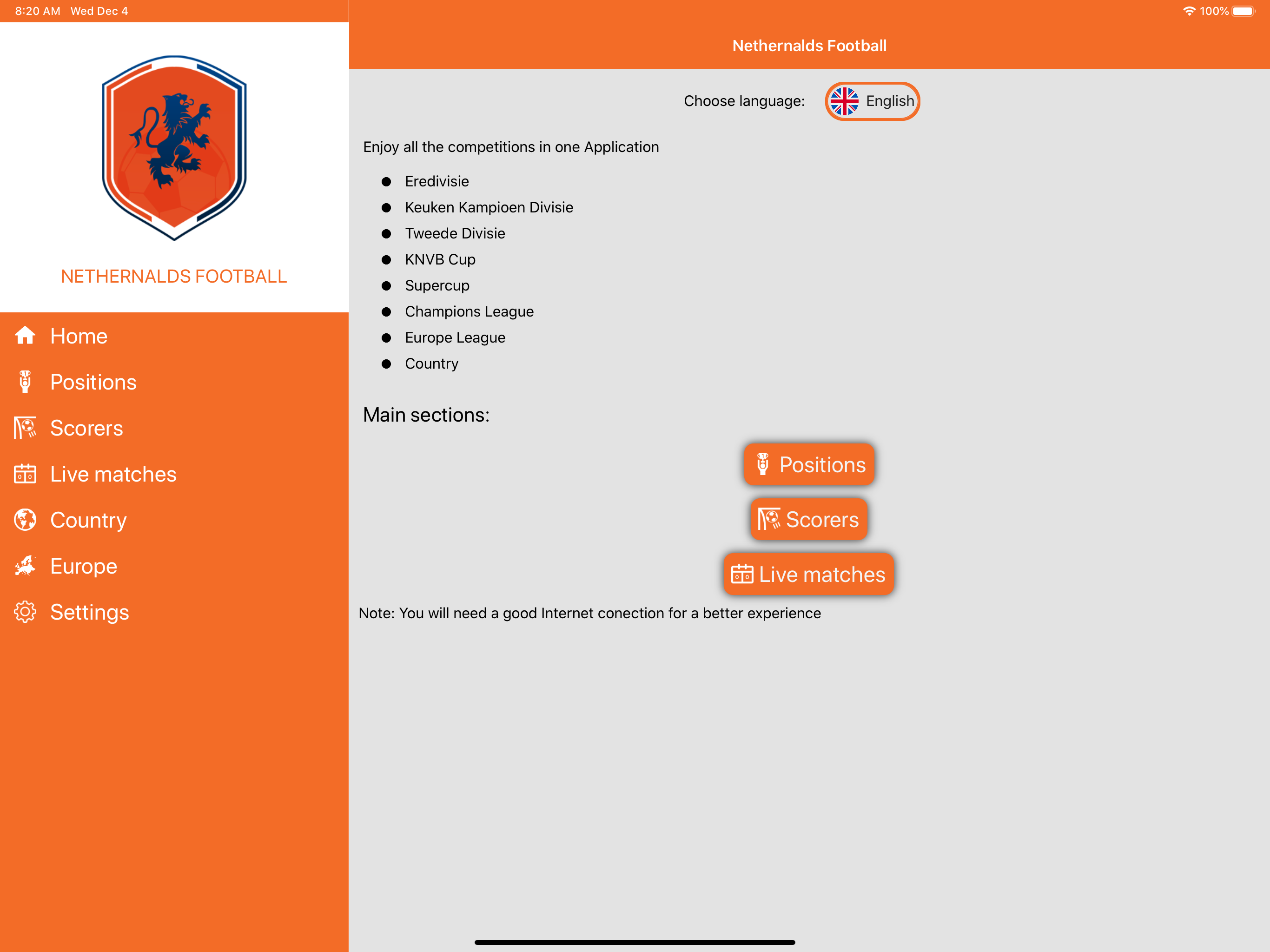 Netherlands Soccer live