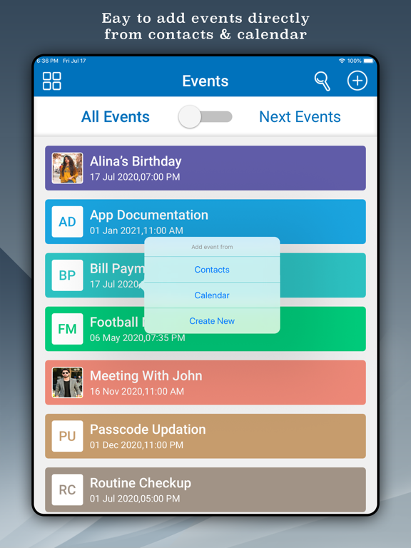 Just Reminder iPad screenshot