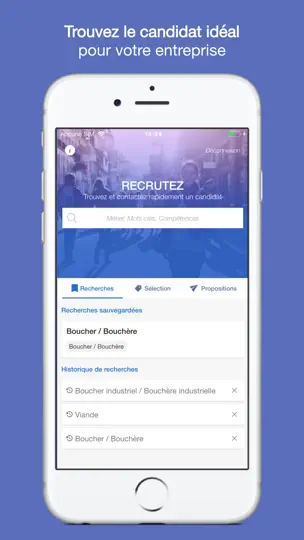 Capture d'écran de Je Recrute - France Travail sur iPhone 1