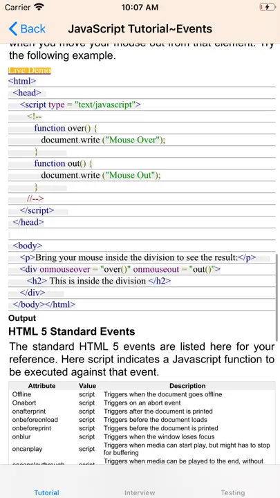 Tutorial For Java Script iPhone Ekran Görüntüsü 3