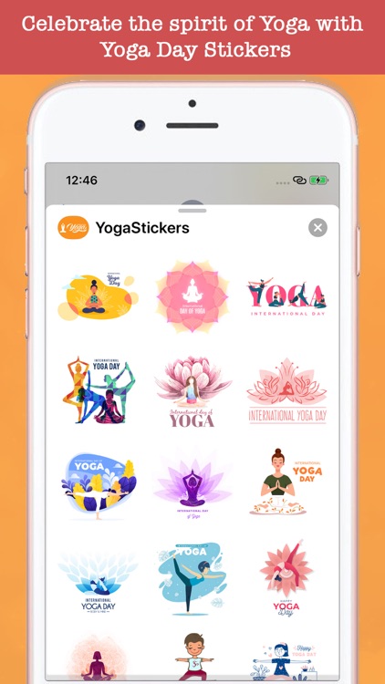 Yoga Day Stickers