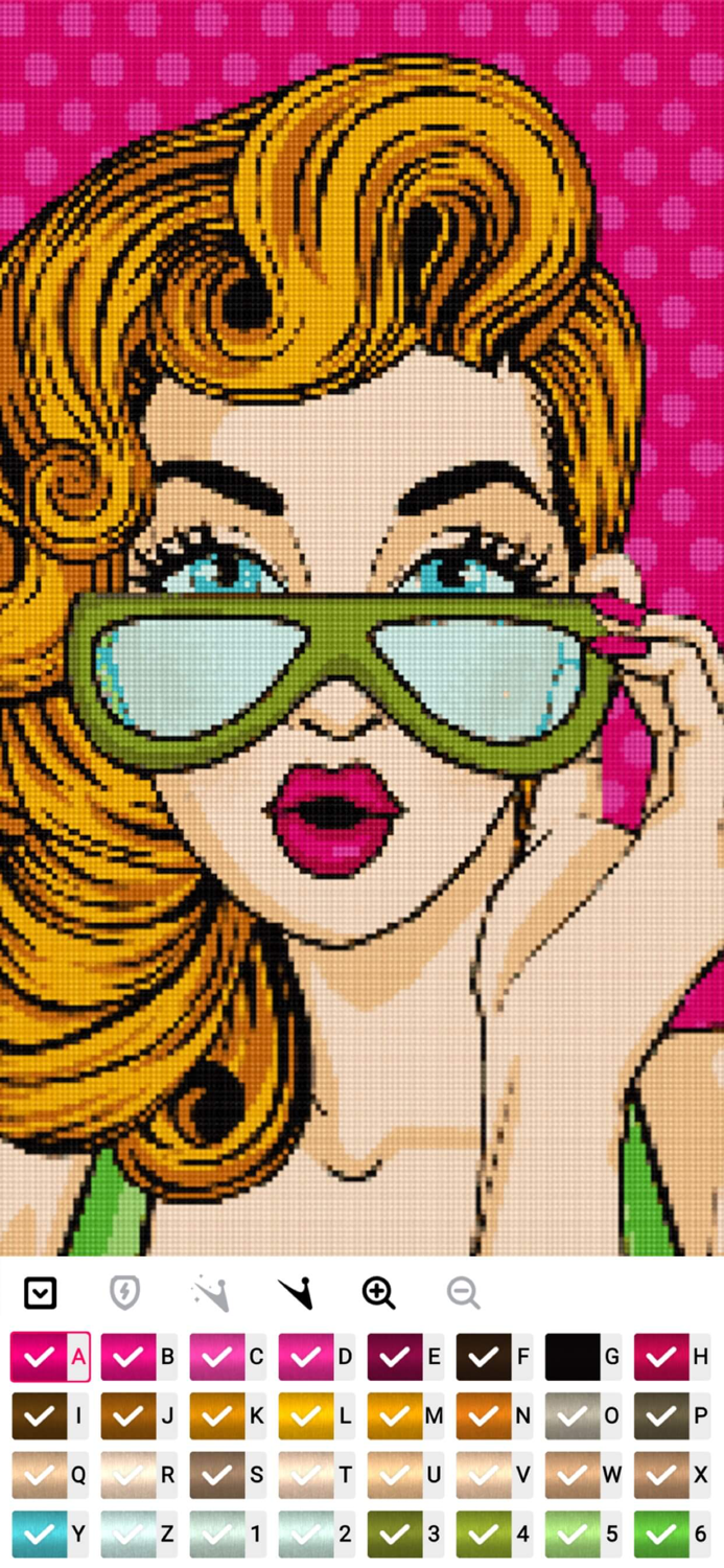 Cross stitch  Color by Letter