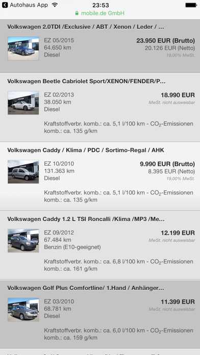 Screenshot #3 pour Mein Autohaus App