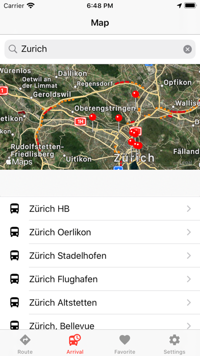 Screenshot #3 pour Strecken und Fahrplan Schweiz