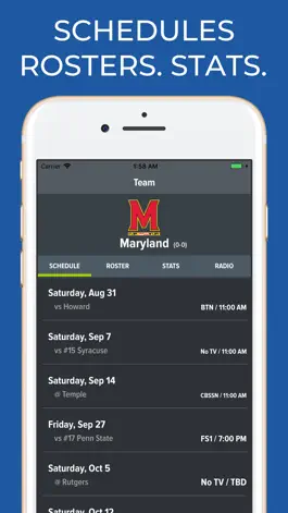 Game screenshot Maryland Football Schedules mod apk