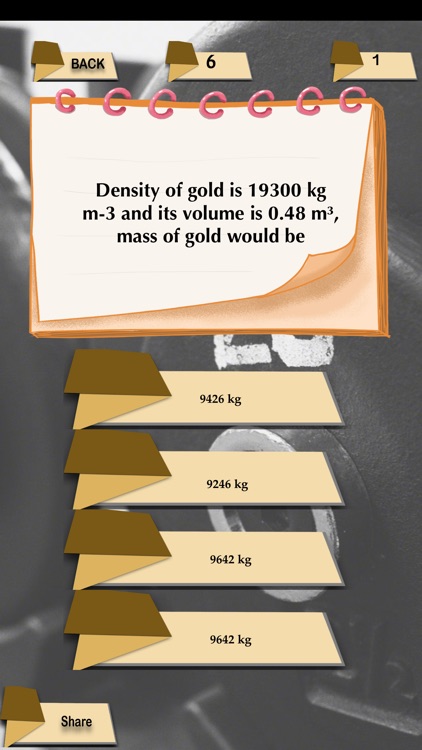 Mass Weight and Density MCQ
