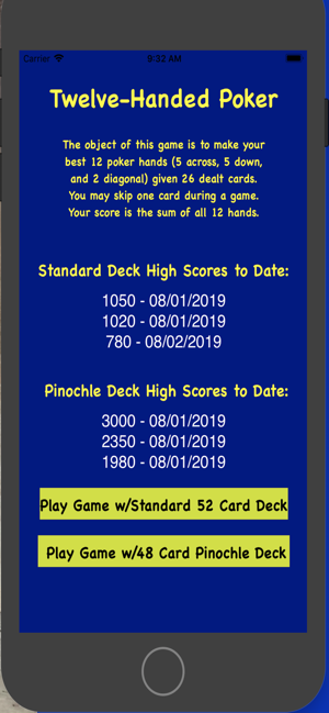 Twelve-Handed Poker