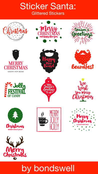Screenshot #2 pour Sticker Santa - Glittered