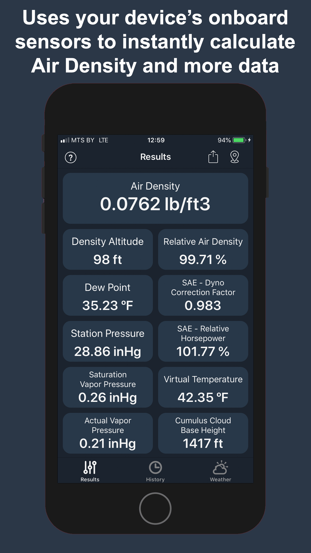 Air Density & Altitude: AirLab