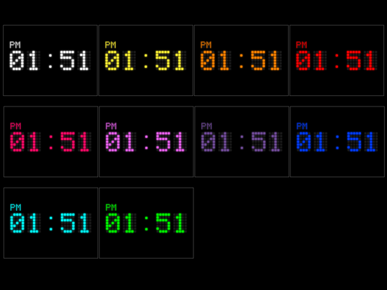 Digital LED Clock iPad screenshot