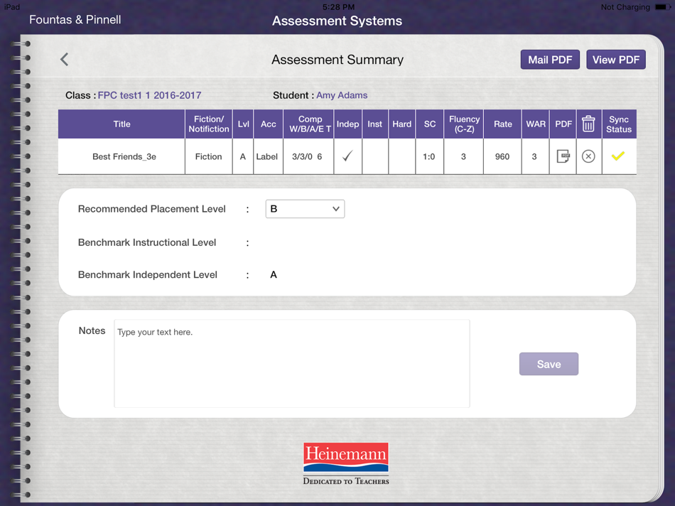 #5. F&P FPC Reading Record Apps (iOS) 由: Heinemann