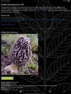 Michigan Mushroom Forager Map! iPad image 1