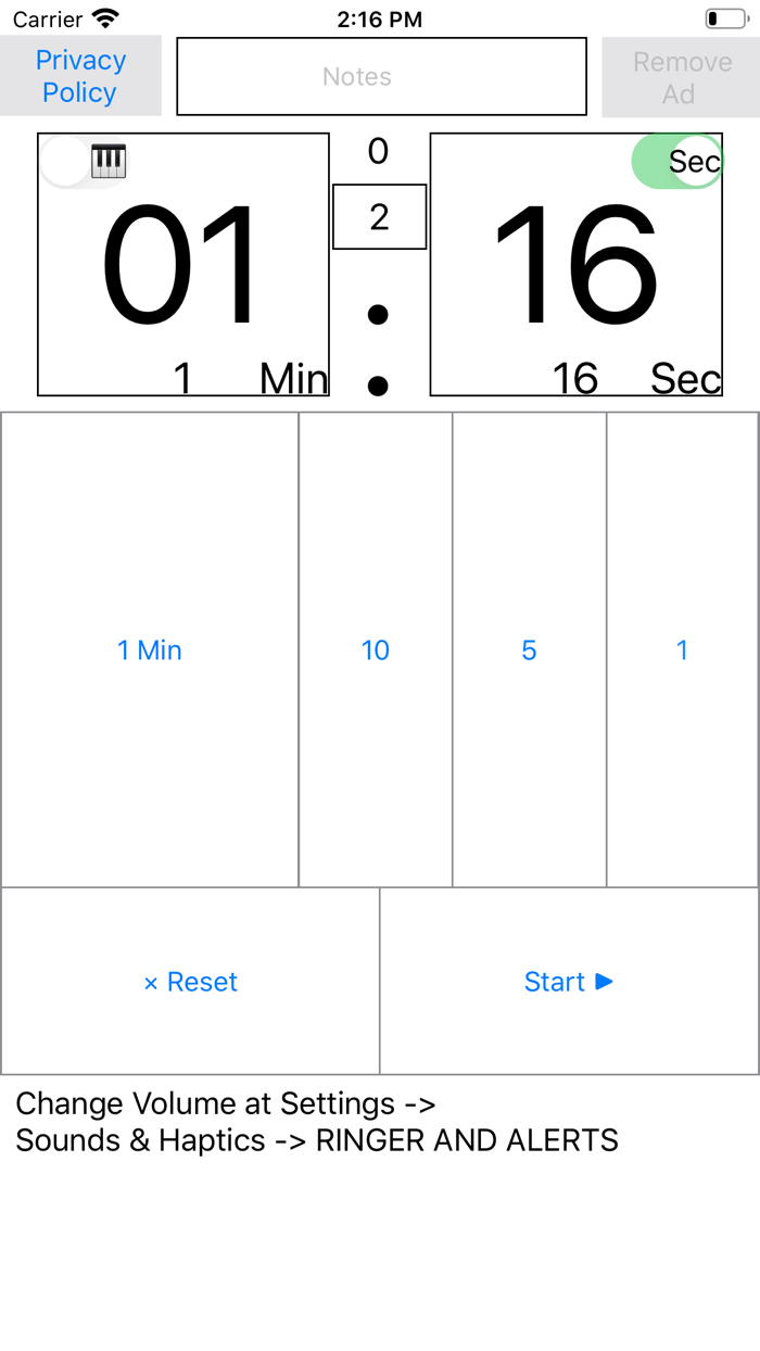 Interval Timer Alarm