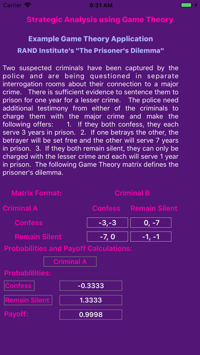 Screenshot #3 pour Game Theory Strategic Analysis