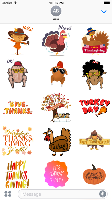 Screenshot #2 pour Happy Thanksgiving Sticker Gif