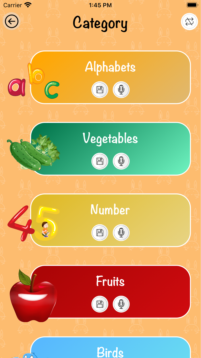 Flash Cards Learning Game