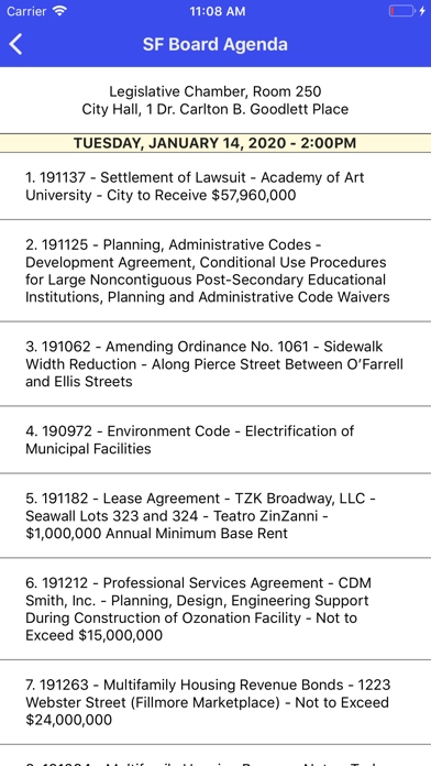 SF Board Agenda screenshot 2